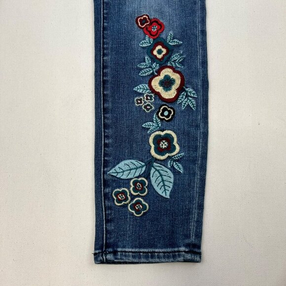 Buffalo David Bitton Skinny Embroidered Ankle Jeans Mid Rise Size 28 Waist - Picture 4 of 9